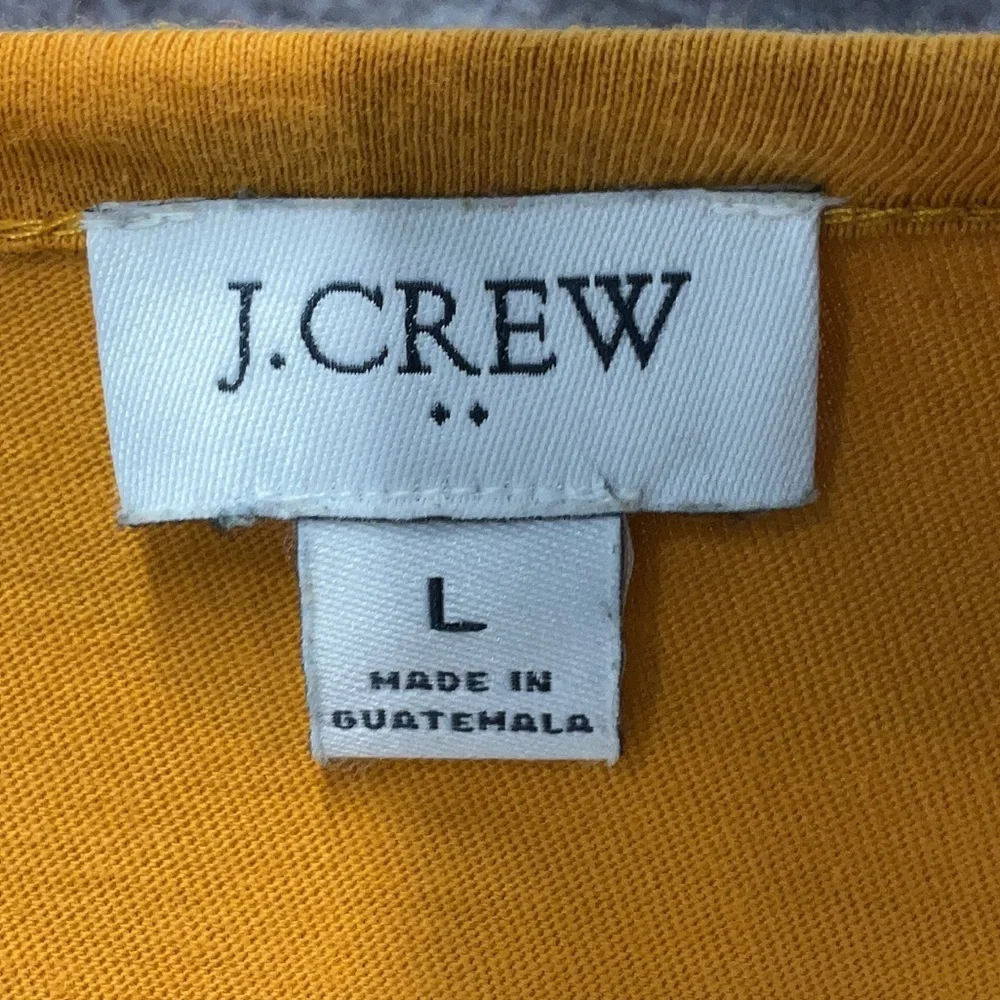 J. Crew Stylish Chic Orange Cotton Pullover T-Shirt Style Dress Size Large L